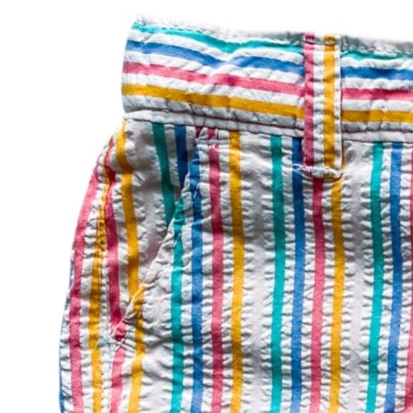 Old Navy Girls Kids Shorts Size 4 Rainbow Seersucker Beach Summer Travel Casual - Picture 4 of 6